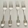 4 Marie-Antoinette Fish Forks - Christofle, Silver-Plated Metal