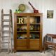 Antique oak library showcase