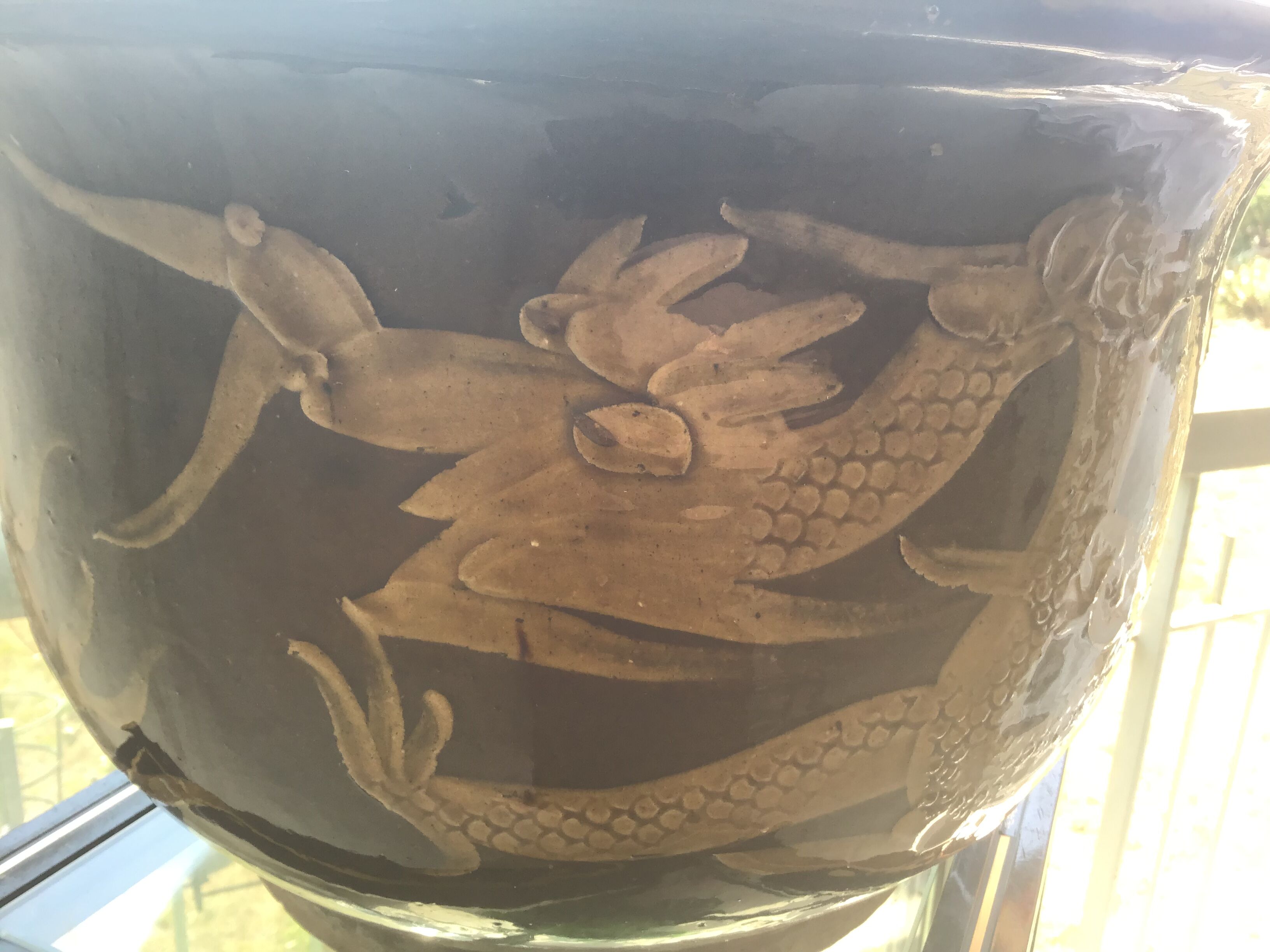 Cache pot décor chinese dragon craft quality