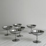 6 Letang Remy stainless steel footed bowls