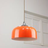 Space Age Orange Pendant Lamp from Guzzini, 1960s