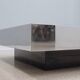 Mirrored glass low coffee table ny form 1960s