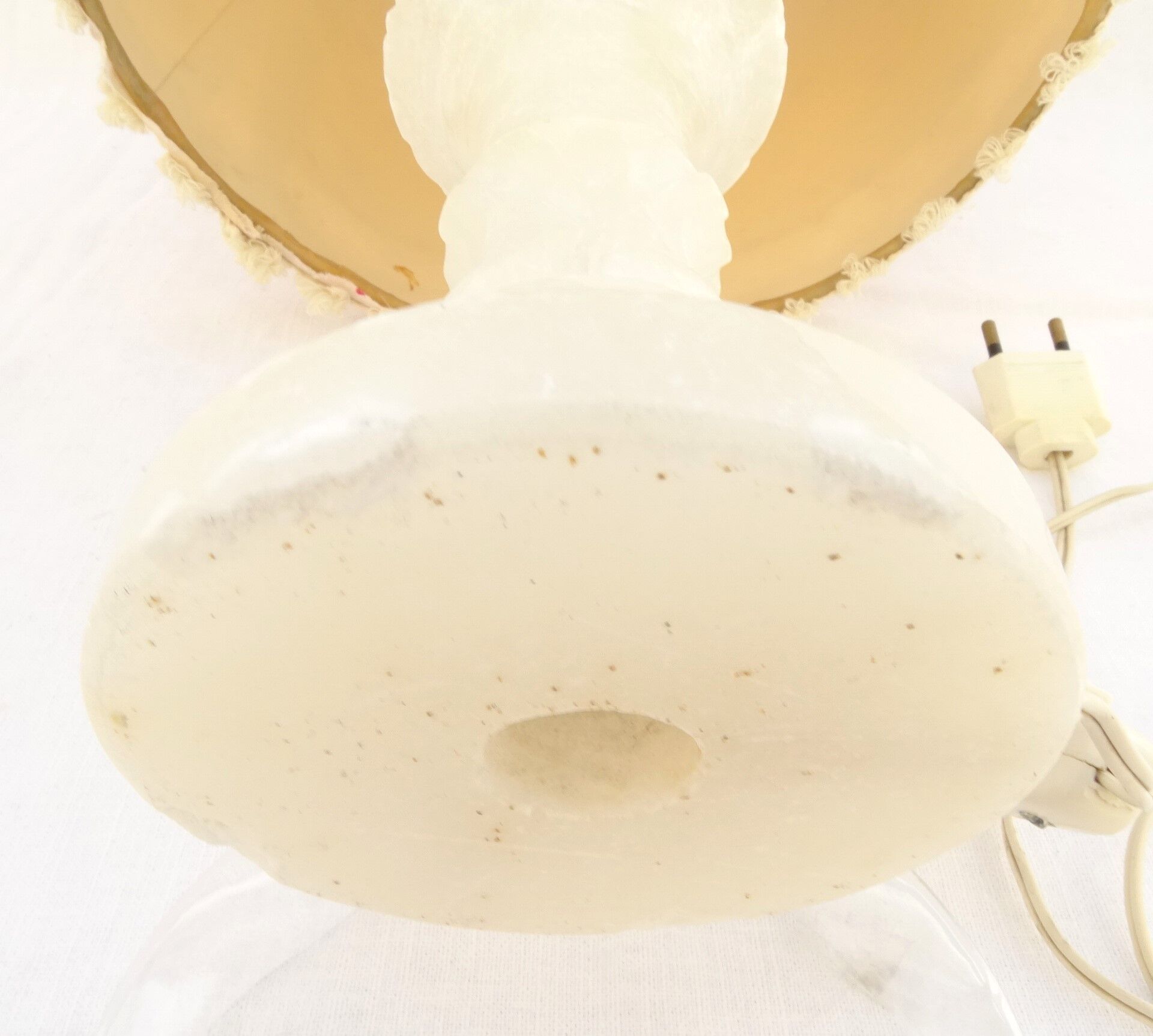 Pair of lamps  feet in white marble