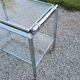 Rolling service chrome art deco double glass trays 1930