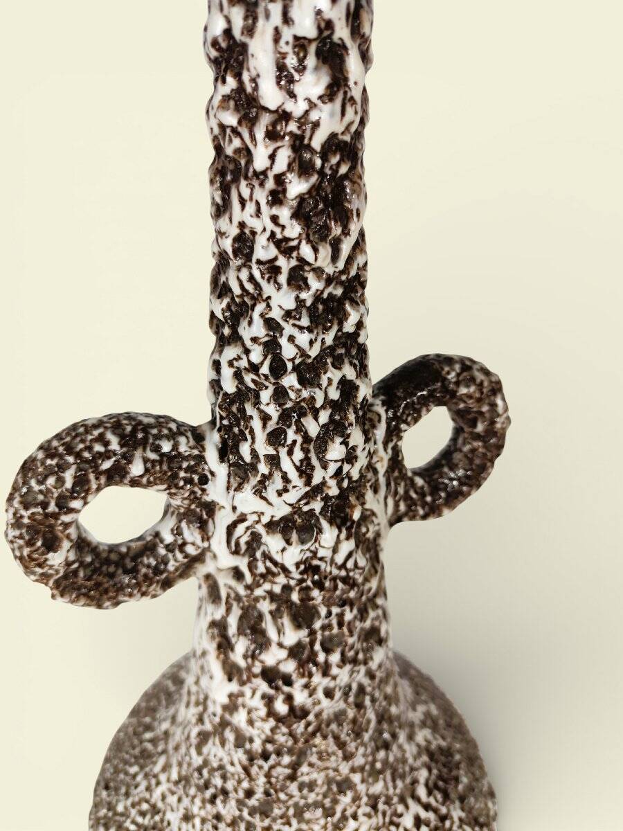 A very large table lamp in "Fatlava," by Marius Giuge, Vallauris, 1960s.