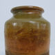 Grease pot in glazed yellow orange terracotta, year 50