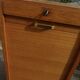 Vintage 1960s storage cabinet with curtains