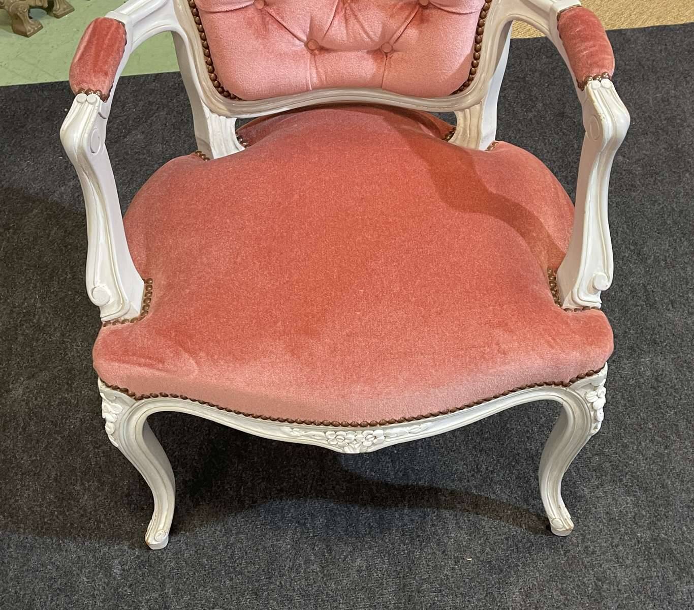 1970s Louis XV style cabriolet armchair