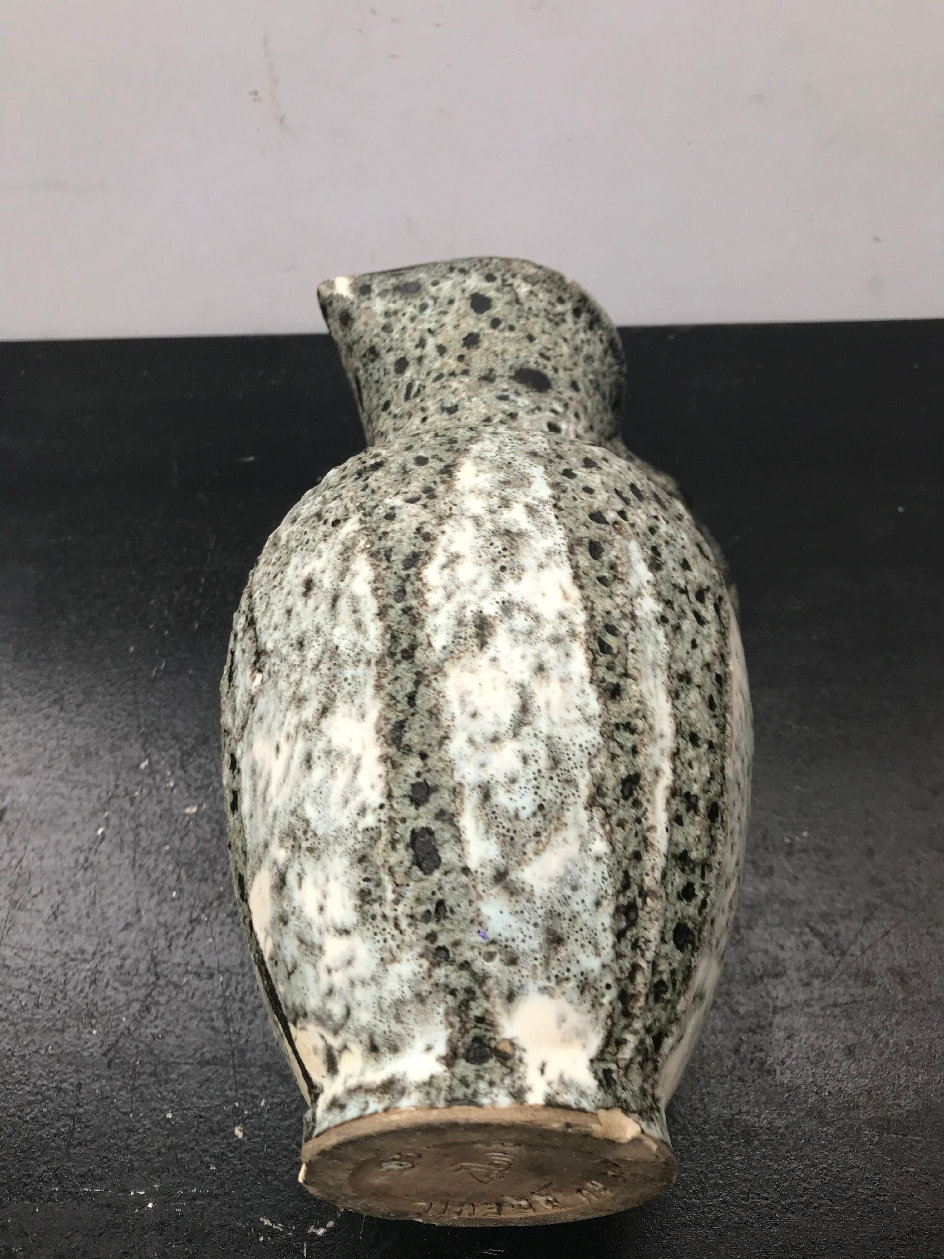 Former Pottery Pitcher DUBREUIL Ceramics Vintage Skis