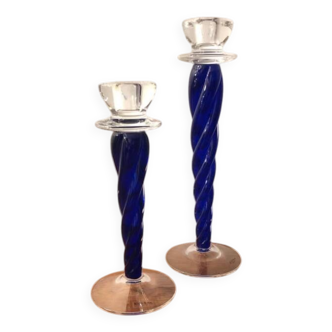 Pair of Kosta Boda candlesticks