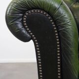 Green English Chesterfield Club Chair with a Vintage Look