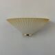 Pair of vintage shell wall lights, glass and brass, France, 1970