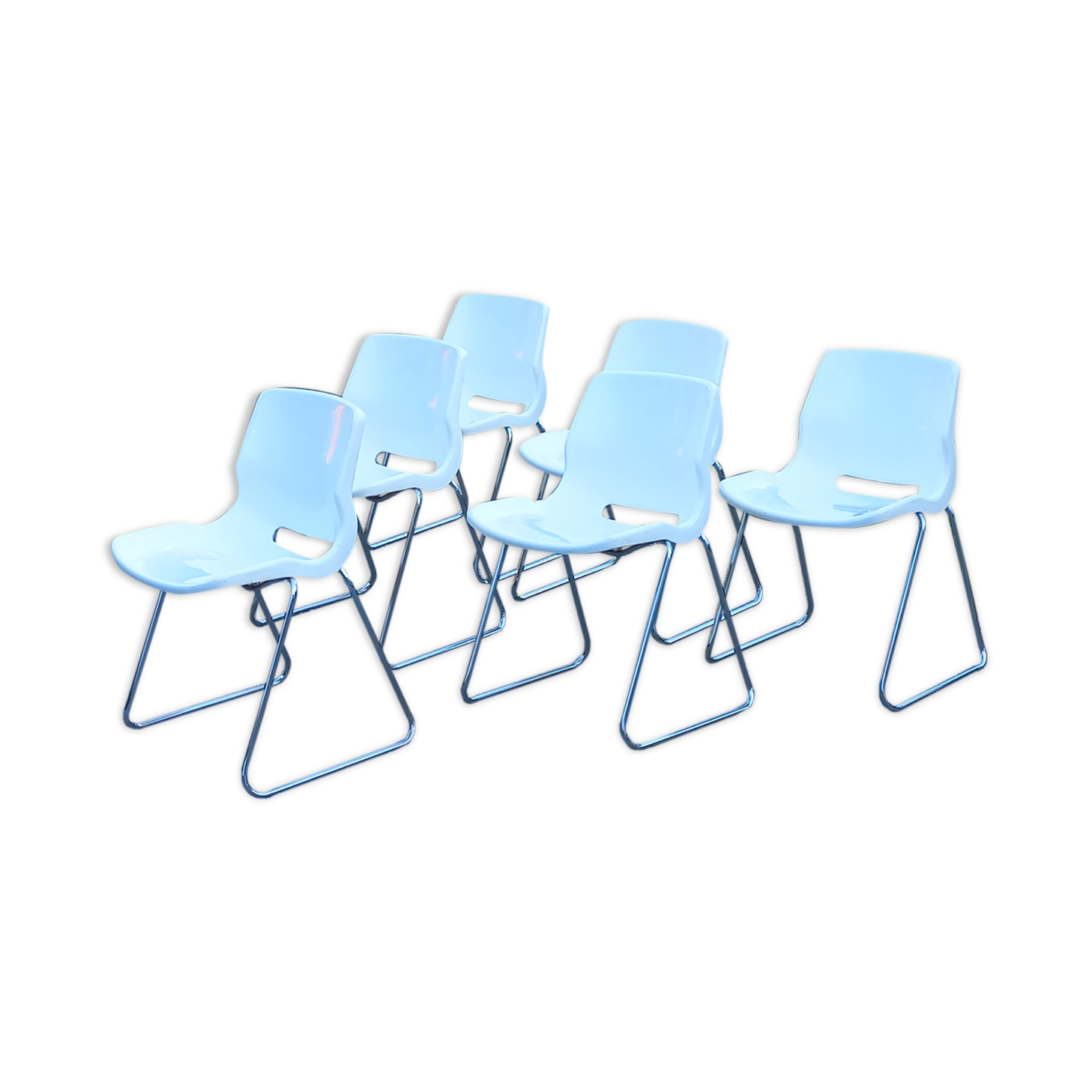 Set de chaises design Svante Schöblom Overman éditeur 1970