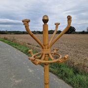 Vintage rattan parrot coat rack
