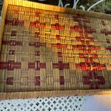 70s rattan tray