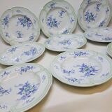9 Antique KG Lunéville Plates, Regence Model