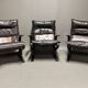 Duo of "Scandinavian design" leather armchairs 1950.