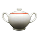 Art déco sugar bowl, cream ceramic, Poland, 1930s