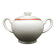 Art déco sugar bowl, cream ceramic, Poland, 1930s