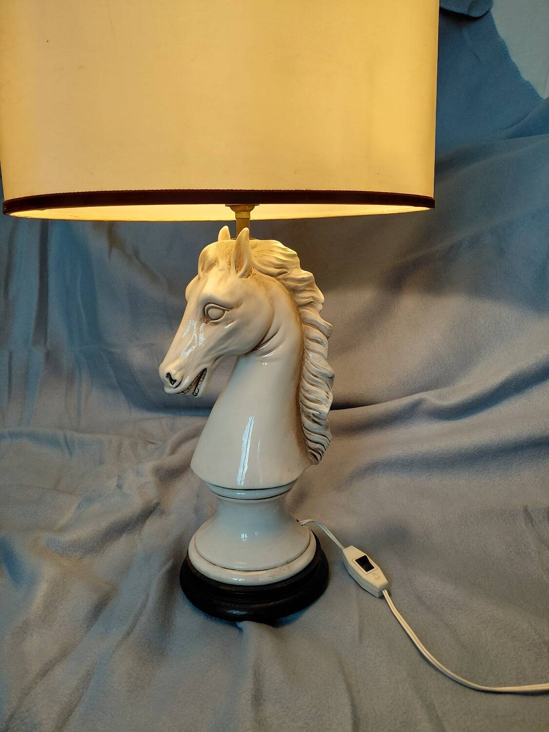 1970 ceramic horse lamp