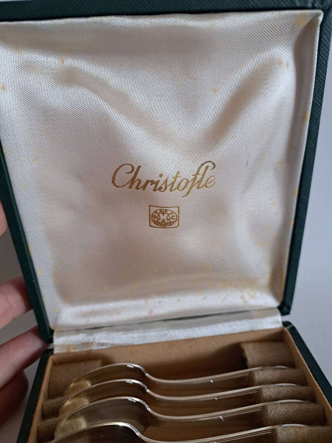 12 small mocha spoons. Christofle Paris.