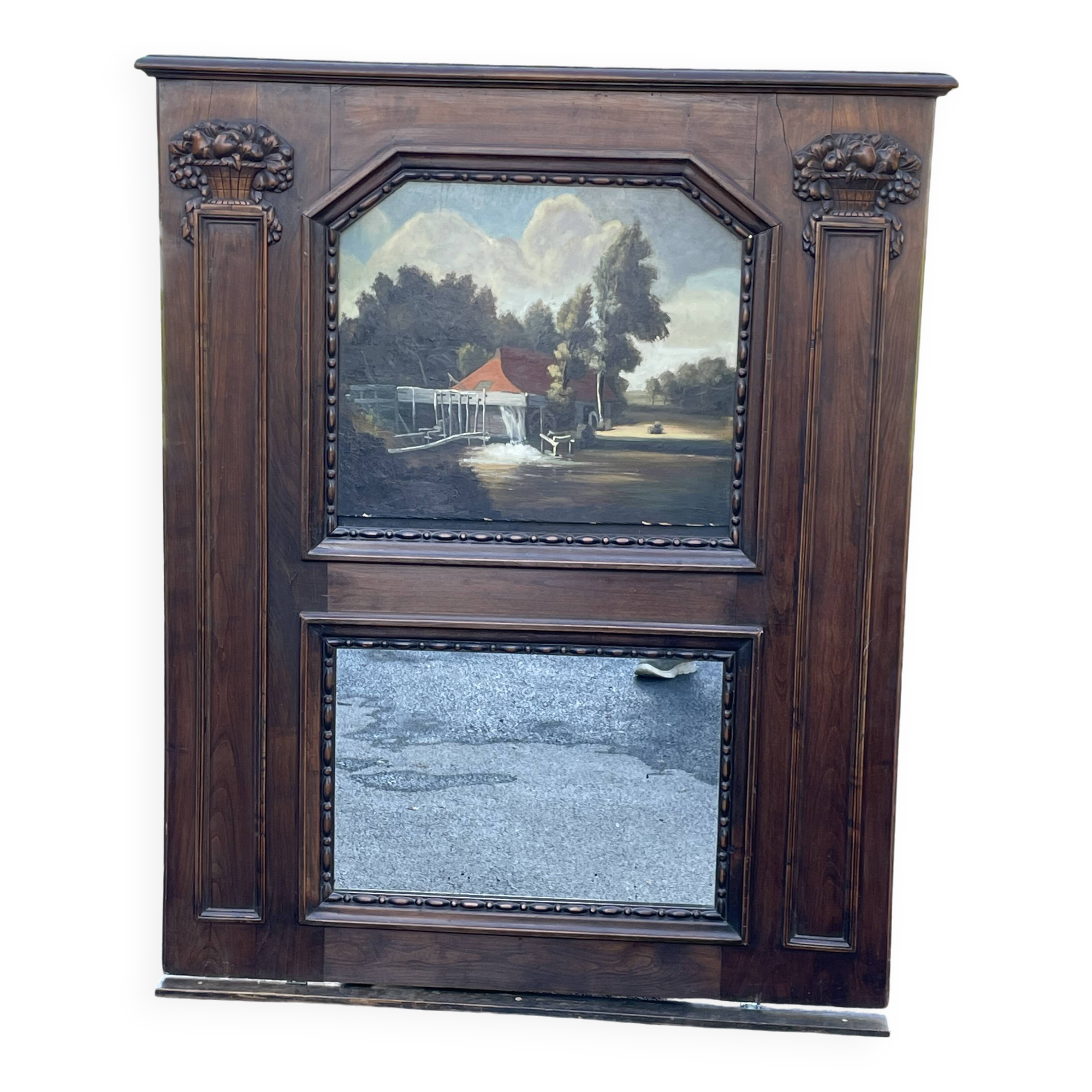 Large Mirror, Antique Trumeau