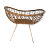 Vintage rattan cradle