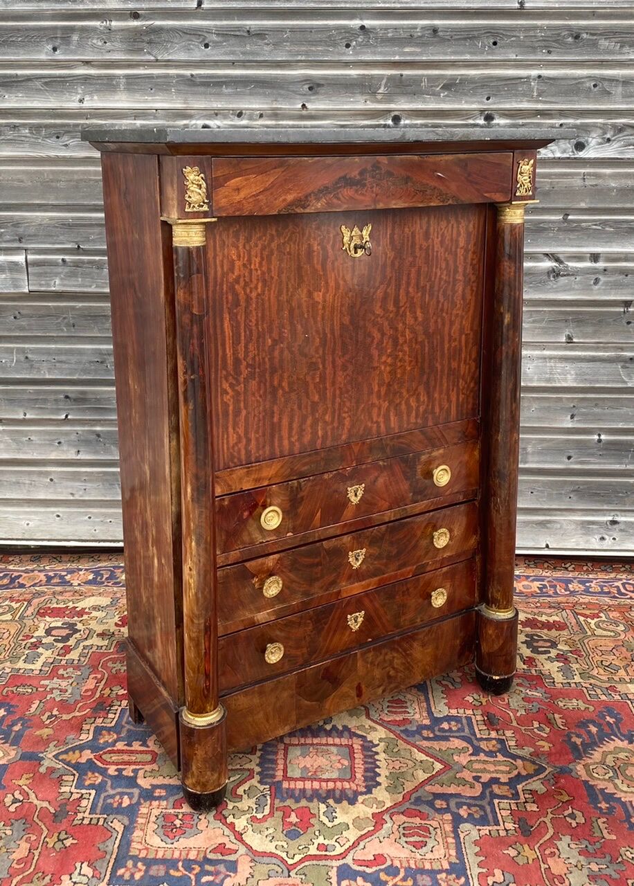 Mahogany secretary of the empire period xix century