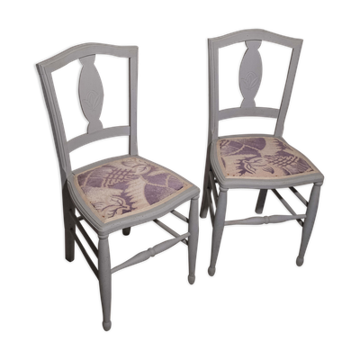 Paire de chaises tapissées art déco