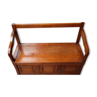 Chest wooden bench massif oak