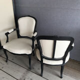 Pair of convertibles striped fabric