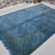 Turqouise Vintage Handmade Hemp Rug sku 3001