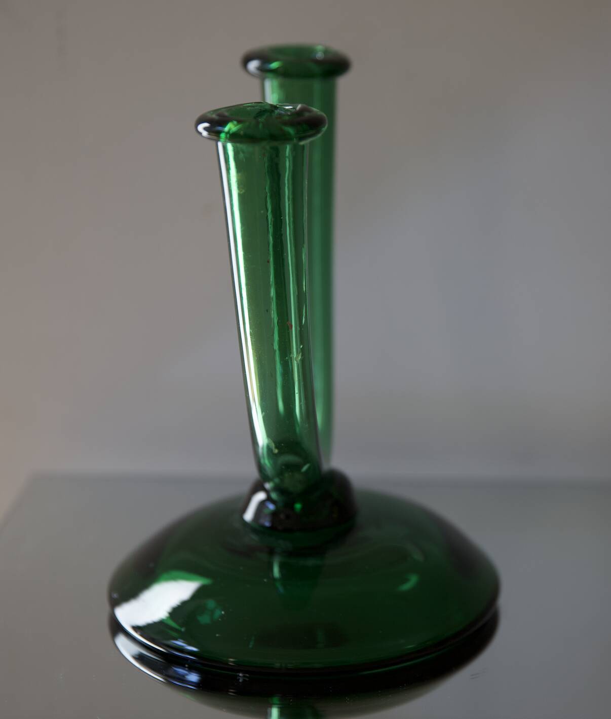 grand bougeoir en verre soufflé