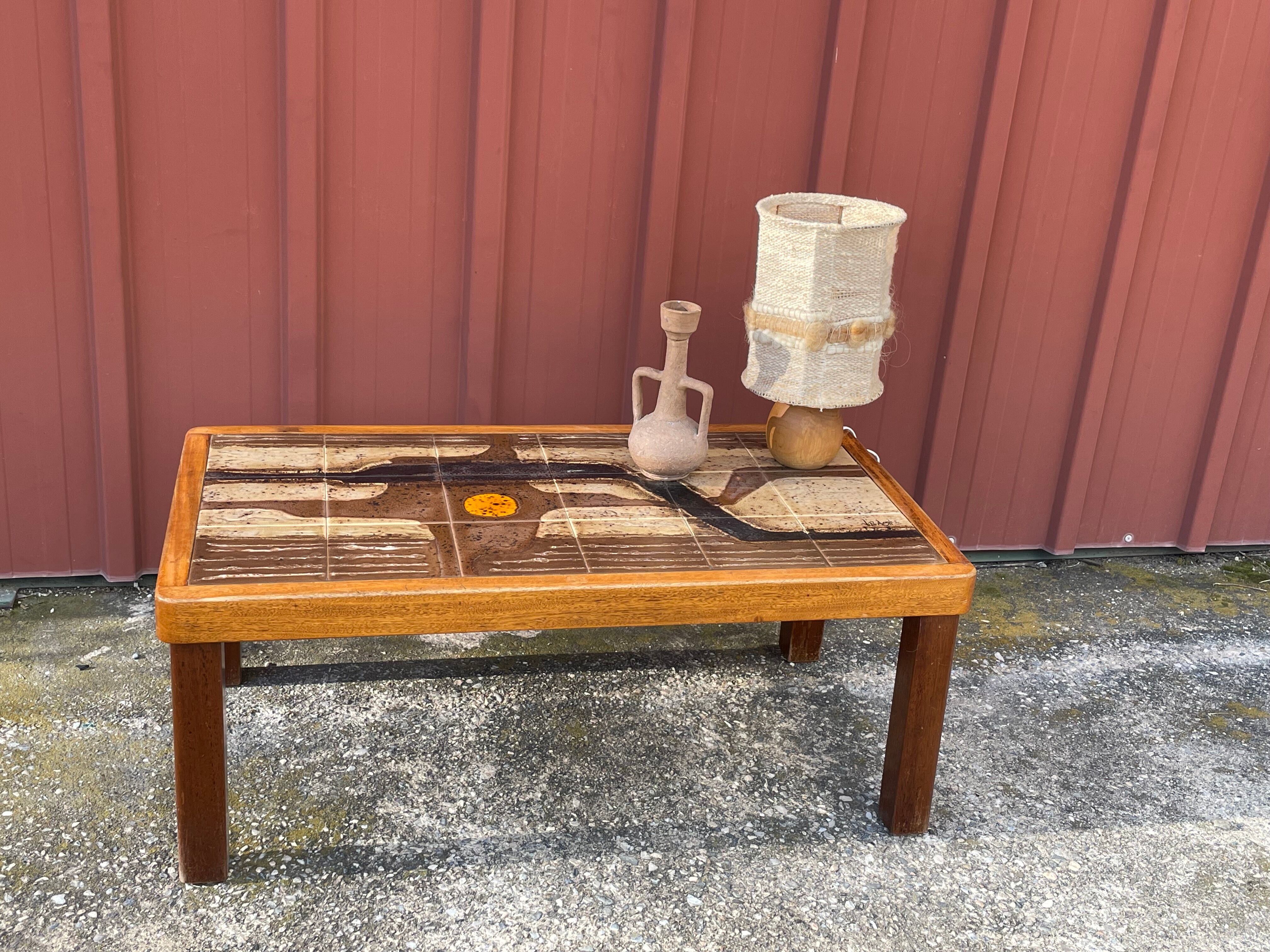Ceramic coffee table 1960, Jean d'Asti