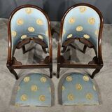 Paire de chaises gondoles en acajou, époque restauration – 1ère partie xixe