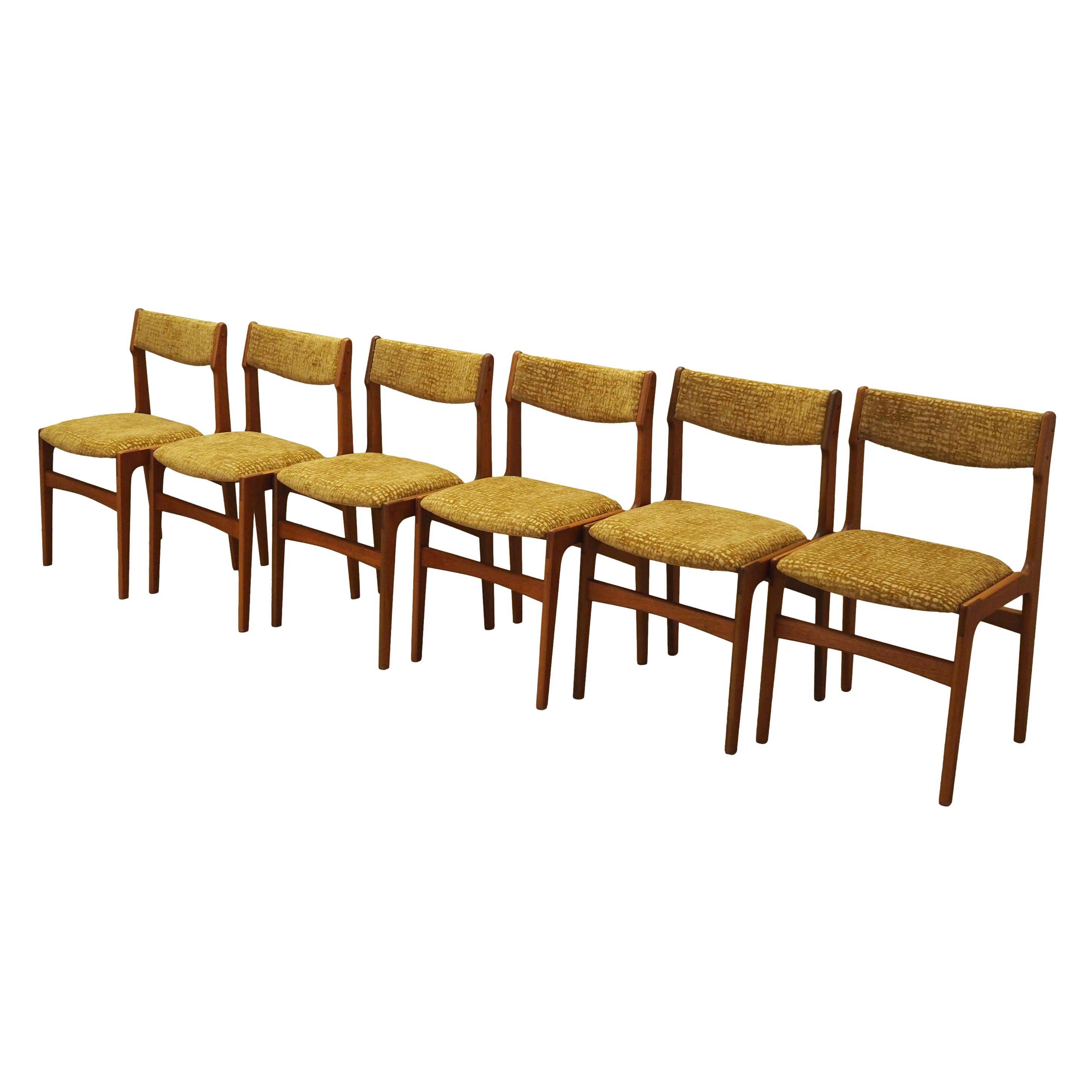 Set of six teak chairs, Danish design, 1970s, production: Denmark