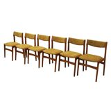 Set of six teak chairs, Danish design, 1970s, production: Denmark