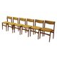 Set of six teak chairs, Danish design, 1970s, production: Denmark