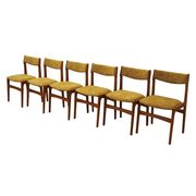 Set of six teak chairs, Danish design, 1970s, production: Denmark