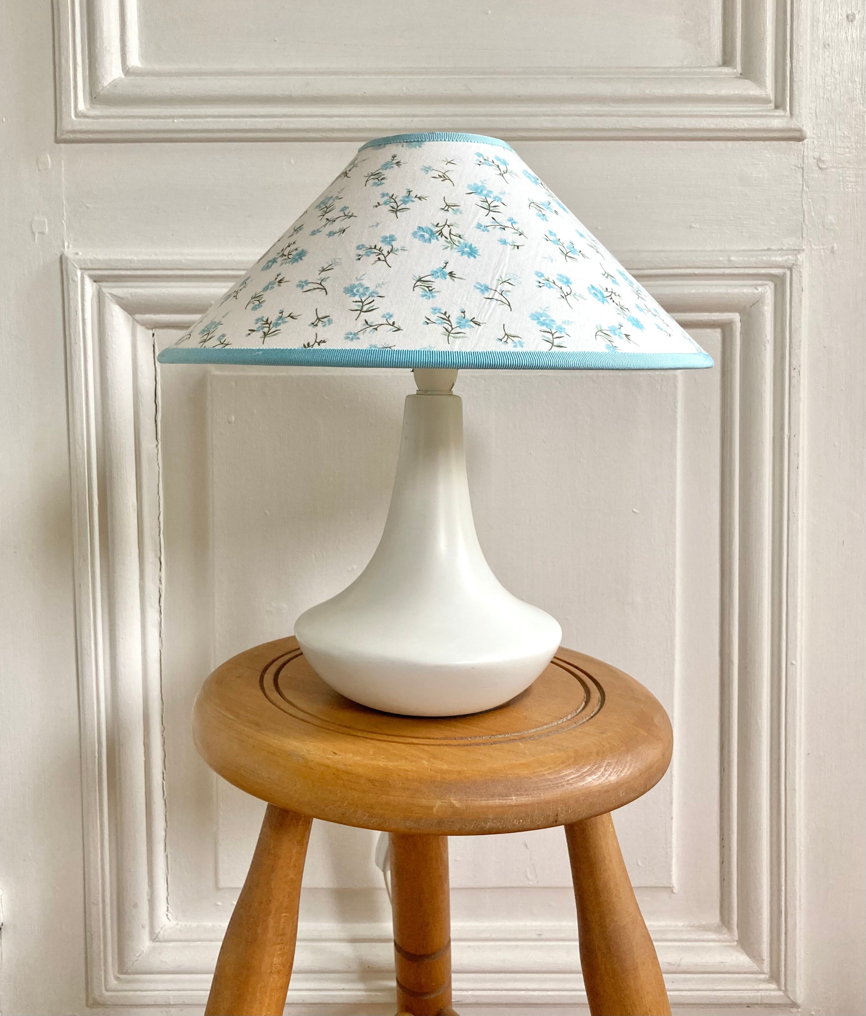 Ceramic lamp lampshade flowers