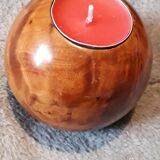 Bougeoir scandinave en loupe d'orme