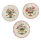 3 assiettes en faïence des Islettes, XVIIIᵉ siècle