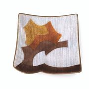 Brown and White Lacquered Copper Ashtray / Vide-Poche by Del Campo, Italy