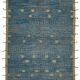 Handmade Turkish One of a Kind 281 cm x 380 cm Blue Wool Carpet