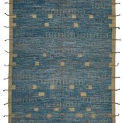 Handmade Turkish One of a Kind 281 cm x 380 cm Blue Wool Carpet