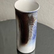 Vintage Mid-Century Modern Ceramic Vase, Hand-Painted,  Italian Pino Castagna