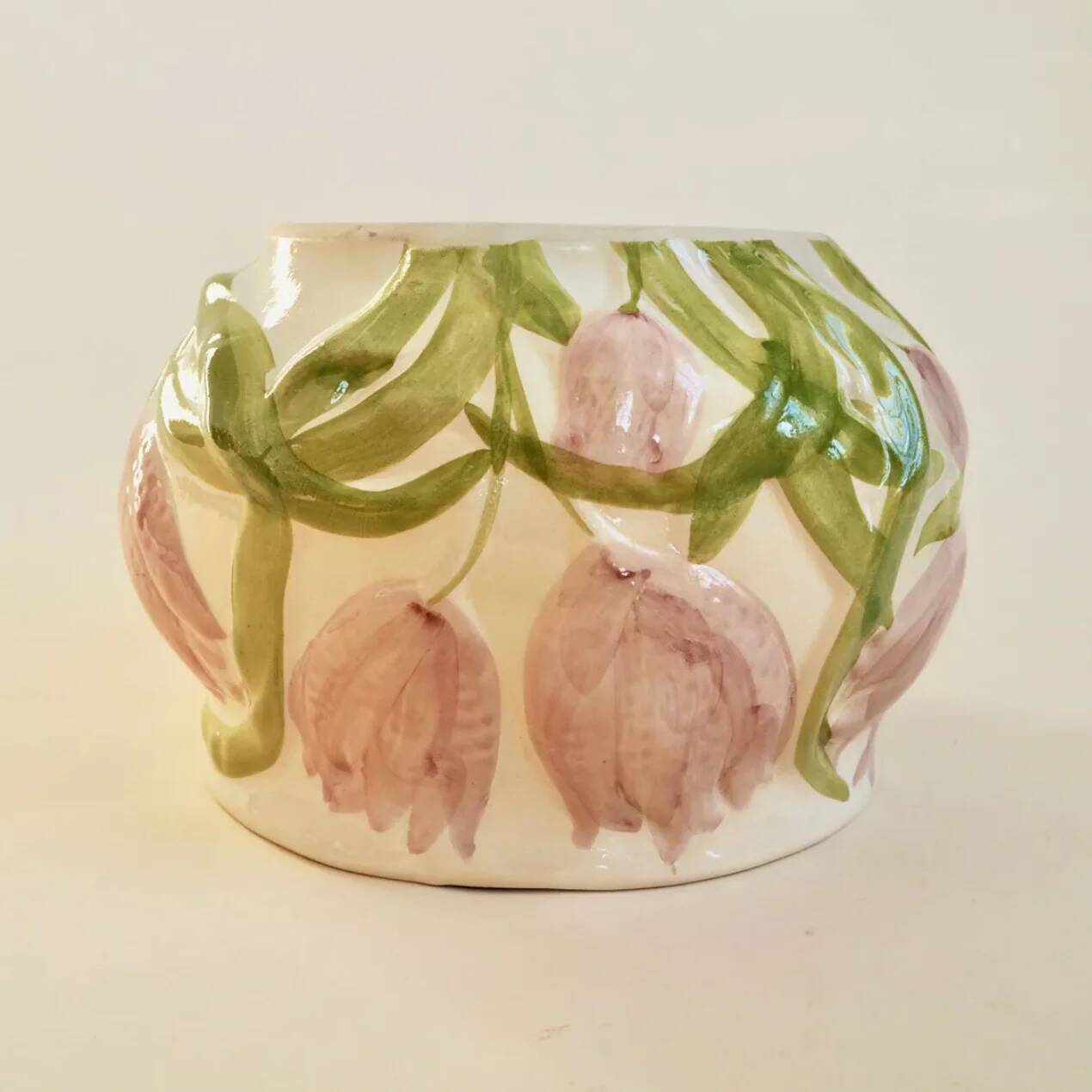 Pink flower pot
