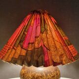 Ceramic lamp with 80s lampshade