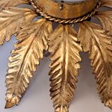 Gilded metal ceiling lamp