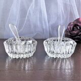 Pair of salters with serving spoons glassware from LUXHEM 50s